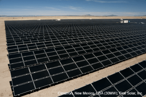 A First Solar installation in Cimarron, New Mexico. Credit: First Solar