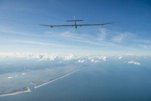 Solar Impulse flying over Atlantic Ocean close to Atlantic City. Credit: Solar Impulse