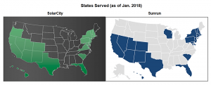 SolarCity states served, Sunrun states served