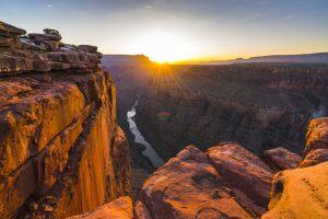 scenic view of Toroweap overlook at sunrise in north rim, grand canyon national park, Arizona
